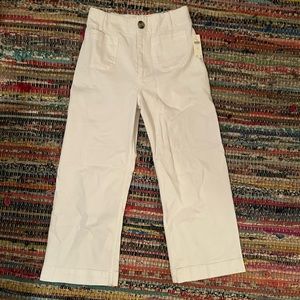 NWT White Pilcro cropped denim
